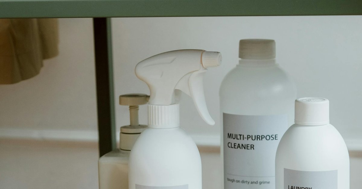 Neatly arranged natural cleaning supplies for sustainable home care in Youngstown Ohio